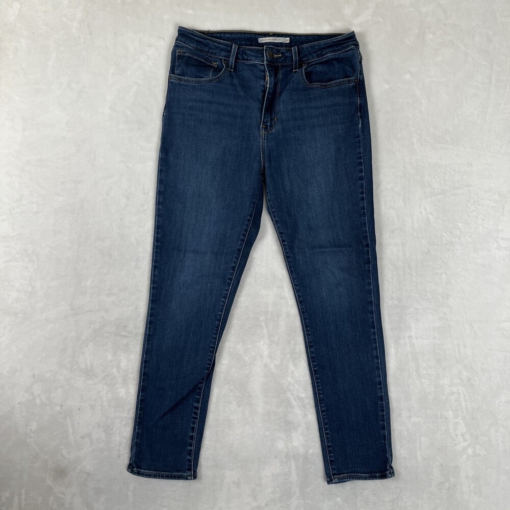 Levis 721 High Rise Skinny Ankle Jeans Women's 30 Blue Denim Stretch
